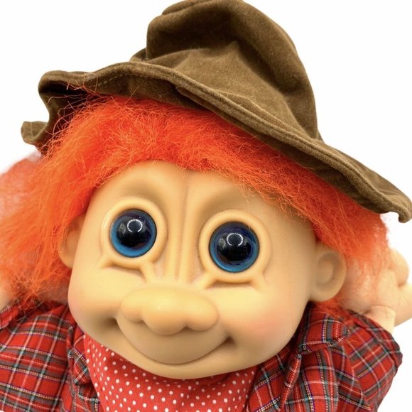 Vtg Russ Troll Buckaroo Cowboy #2369 Plush Doll Plaid Shirt Jeans Soft Body 12" - Picture 2 of 10